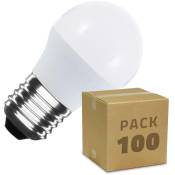 Ledkia - Pack Ampoule led E27 G45 5W (100 Un) Blanc