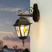 Licht-erlebnisse - Applique d'extérieur de couleur cuivre au design campagnard en forme de lanterne H:43cm - Cuivre antique - Cuivre antique