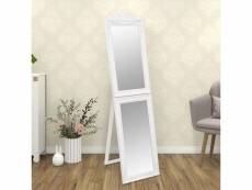 Miroir sur pied style baroque - miroir décor blanc 50x200 cm meuble pro frco21878