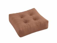 Pouf futon standard more pouf coloris brun argile 20100996703