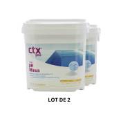 Produit d'entretien piscine CTX 10 - pH Minus - Granulés - 5 Kg - 2x5kg de CTX