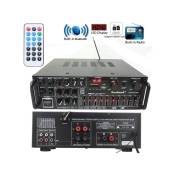 Q-gf999 Amplificateur Audio Professionnel 2x150w Karaoke Fm Bluetooth 5.1 Mp3 Usb