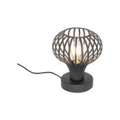 Qazqa - saffira - Lampe de table - 1 lumière - ø 180 mm - Noir - Moderne - éclairage intérieur - Salon i Chambre i Cuisine i Salle à manger - Noir
