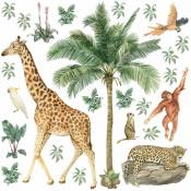 Sanders&sanders - Sticker mural animaux de la jungle
