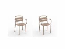 Set 2 chaises como - resol - anthracite - fibre de