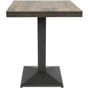Table 60x60 carrée avec pied central pour bar bistrots