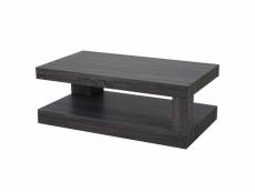 Table basse de salon hwc-a32, structure 3d mvg 40x110x60cm ~ aspect chêne noir