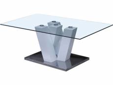 Table basse "gaya" - 110 x 60 x 40 cm - blanc laqué