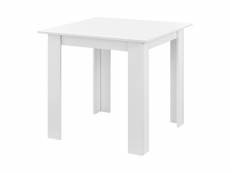 Table de forme carrée pour 4 personnes pour salle à manger cuisine salon 80 cm blanc helloshop26 03_0006232