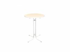 Table haute limbourg blanc 800 mm - - acier 800x1100mm