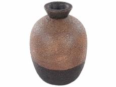 Vase décoratif en terre cuite 30 cm marron et noir aulida 372625