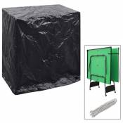 Vidaxl Housse de mobilier de jardin Table de ping-pong 160x55x182 cm | Noir - Housses pour meubles d'extérieur | Noir | Noir