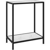 Vidaxl - Table console Blanc 60x35x75 cm Verre trempé