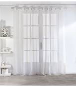 Voilage polyester uni blanc grande largeur 420x240cm