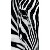 Zebra, rideau imprimé visage de zèbre noir et blanc