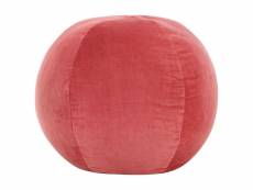 Admirable meubles famille la valette pouf velours de coton 50 x 35 cm rose