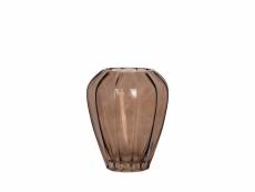 Atenas - vase en verre h29cm - couleur - marron