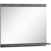 Badplaats - Miroir avec étagère Montreal 60 x 12 x 50 cm - Gris - Gris