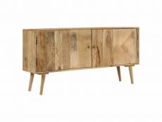 Buffet bahut armoire console meuble de rangement bois de manguier massif 120 cm helloshop26 4402047