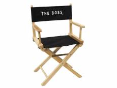 Chaise de cinéma pliante - the boss - bois et noir