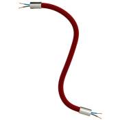 Creative Cables - Kit Creative Flex tube flexible recouvert de tissu RM09 Rouge 30 cm - Titane satiné - Titane satiné