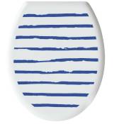 Design Abattant wc - Charnieres plastique - Polypropylene - Motif marin - Bleu majorelle - Gelco