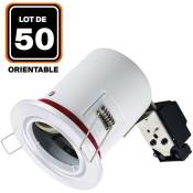 Europalamp - 50 Supports Spot bbc Orientable Blanc