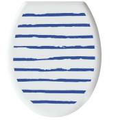 Gelco - design Abattant wc - Charnieres plastique - Polypropylene - Motif marin - Bleu majorelle