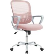 Joeais - Chaise de bureau pour ordinateur, chaise exécutive de gestionnaire, siège pivotant de travail en maille ergonomique mi-hauteur avec