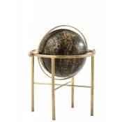 Jolipa - Globe vintage sur socle en métal doré 27x31x36