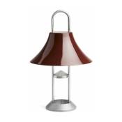 Lampe portable en acier poli rouge 19 x 30 cm Mousqueton