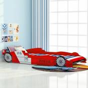 Les Tendances - Lit voiture de course pour enfants 90 x 200 cm Rouge 2