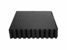 Lot de 12 de tapis puzzle pour fitness en mousse eva épaisse conception antidérapant noir helloshop26 20_0000009