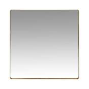 Miroir carré en métal doré 70x70