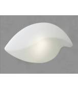 Plafonnier/Applique Natura Indoor Large 2 Ampoules E27, chrome poli/blanc opal