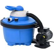 Pompe de filtration à sable Bleu et noir 385x620x432mm 200W 25L