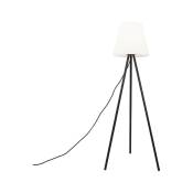 Qazqa - virginia - Lampe de table trépied/tripode - 1 lumière - ø 50 cm - Noir - Design - éclairage extérieur - Salle de bains - Noir