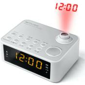 Radio-réveil avec projecteur blanc Muse m178pw - blanc