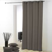 Rideau a oeillets metal 140 x 280 cm polyester uni essentiel Taupe - Taupe