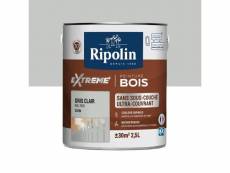 Ripolin peinture pour pour bois interieur + exterieur - gris clair ral 7035 satin, 2,5l