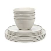 Set de vaisselle 12 pièces en porcelaine ivoire Cena
