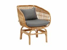Taarbaek - fauteuil en rotin vintage - couleur - naturel