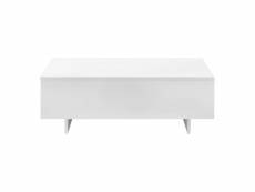 Table basse de salon panneau de particules mélaminé 85 cm blanc helloshop26 03_0006139
