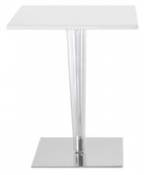 Table carrée Top Top / Laminé - 70 x 70 cm - Kartell blanc en plastique