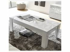 Table de salon 120 cm blanche laquée design antonio