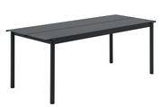 Table rectangulaire Linear / Acier - 200 x 75 cm - Muuto noir en métal