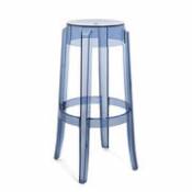 Tabouret haut empilable Charles Ghost / H 75 cm - Polycarbonate