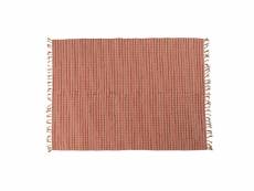 Tapis atlanta moderne, style kilim, 100% coton, couleur rose, mesure 200 x 140 cm 8052773470025