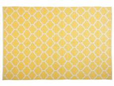 Tapis d'extérieur rectangulaire réversible jaune canaris 140 x 200 aksu 139206