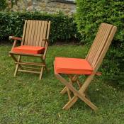 Teck'attitude - Coussin Orange pour chaises et fauteuils pliants - Orange